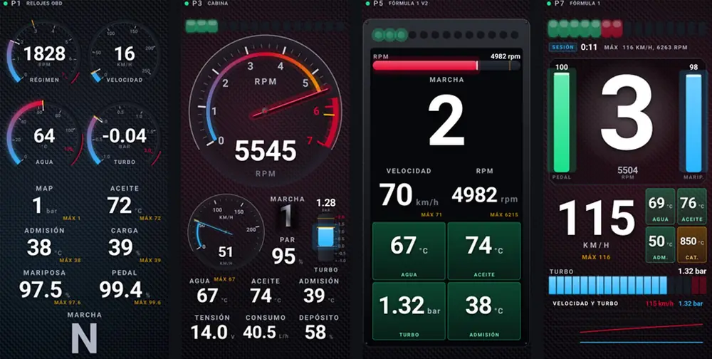 Cuatro cuadros de Final OBD con el tema Original